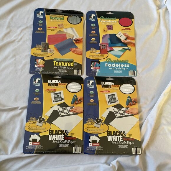 Metallic Textured & Fadeless Art & Craft Paper Sets  4 Packs - Picture 1 of 6